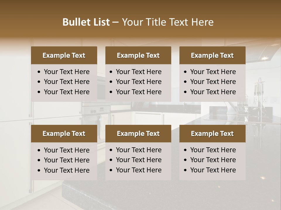Fully Fitted Modern Kitchen With All Appliances PowerPoint Template