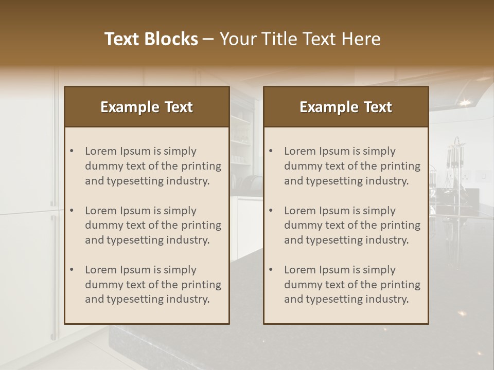 Fully Fitted Modern Kitchen With All Appliances PowerPoint Template