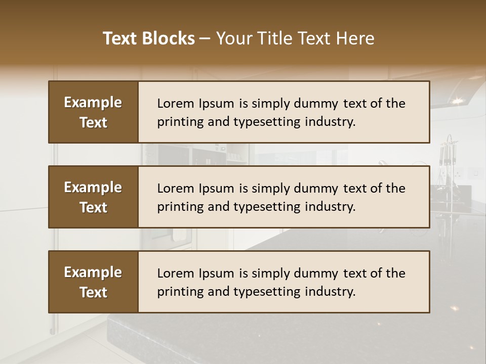 Fully Fitted Modern Kitchen With All Appliances PowerPoint Template