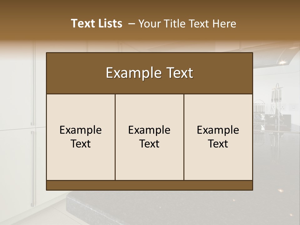 Fully Fitted Modern Kitchen With All Appliances PowerPoint Template