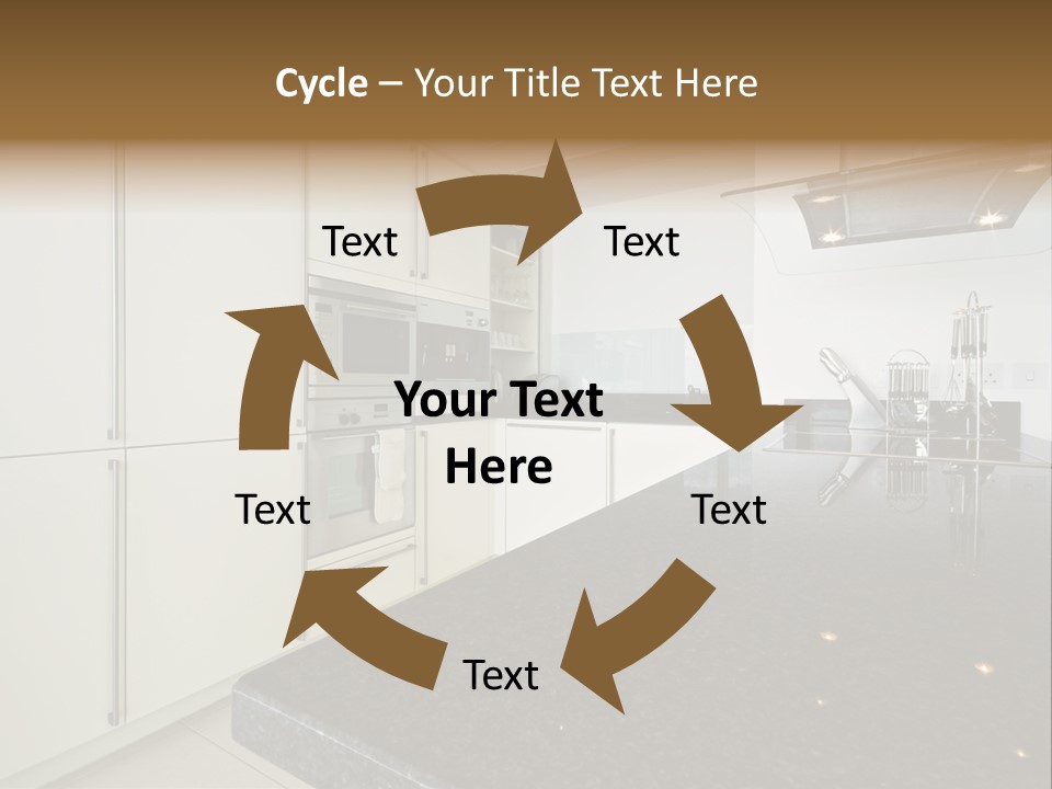 Fully Fitted Modern Kitchen With All Appliances PowerPoint Template