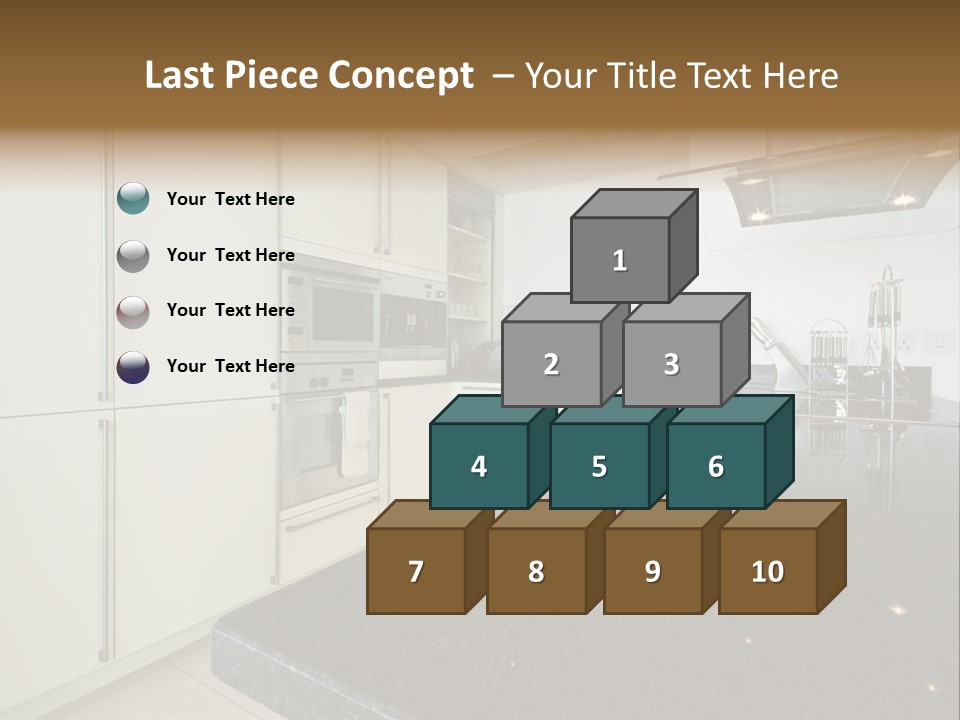Fully Fitted Modern Kitchen With All Appliances PowerPoint Template
