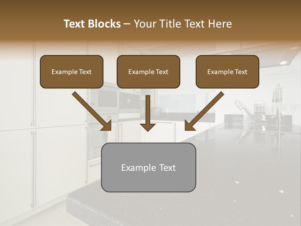 Fully Fitted Modern Kitchen With All Appliances PowerPoint Template