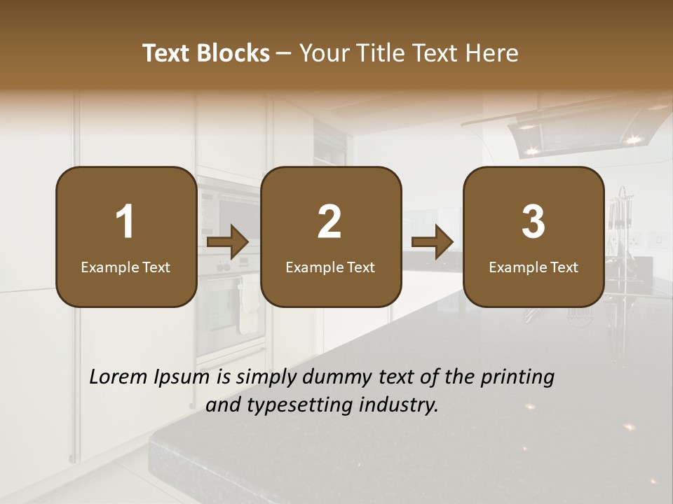 Fully Fitted Modern Kitchen With All Appliances PowerPoint Template