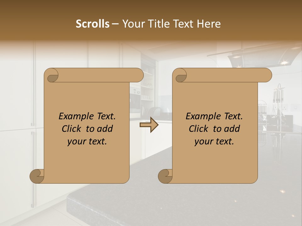 Fully Fitted Modern Kitchen With All Appliances PowerPoint Template