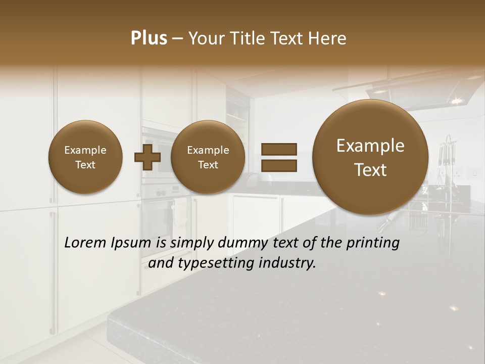 Fully Fitted Modern Kitchen With All Appliances PowerPoint Template