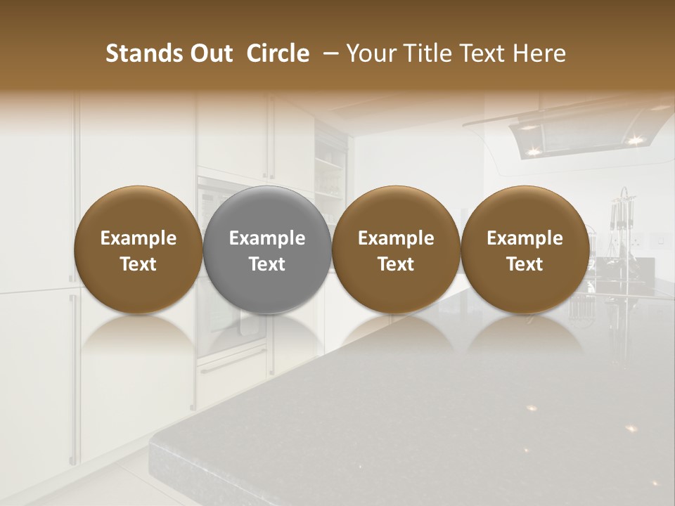 Fully Fitted Modern Kitchen With All Appliances PowerPoint Template