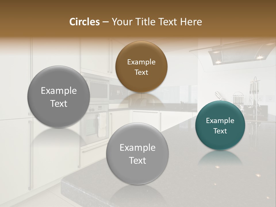 Fully Fitted Modern Kitchen With All Appliances PowerPoint Template