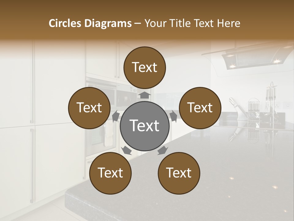 Fully Fitted Modern Kitchen With All Appliances PowerPoint Template