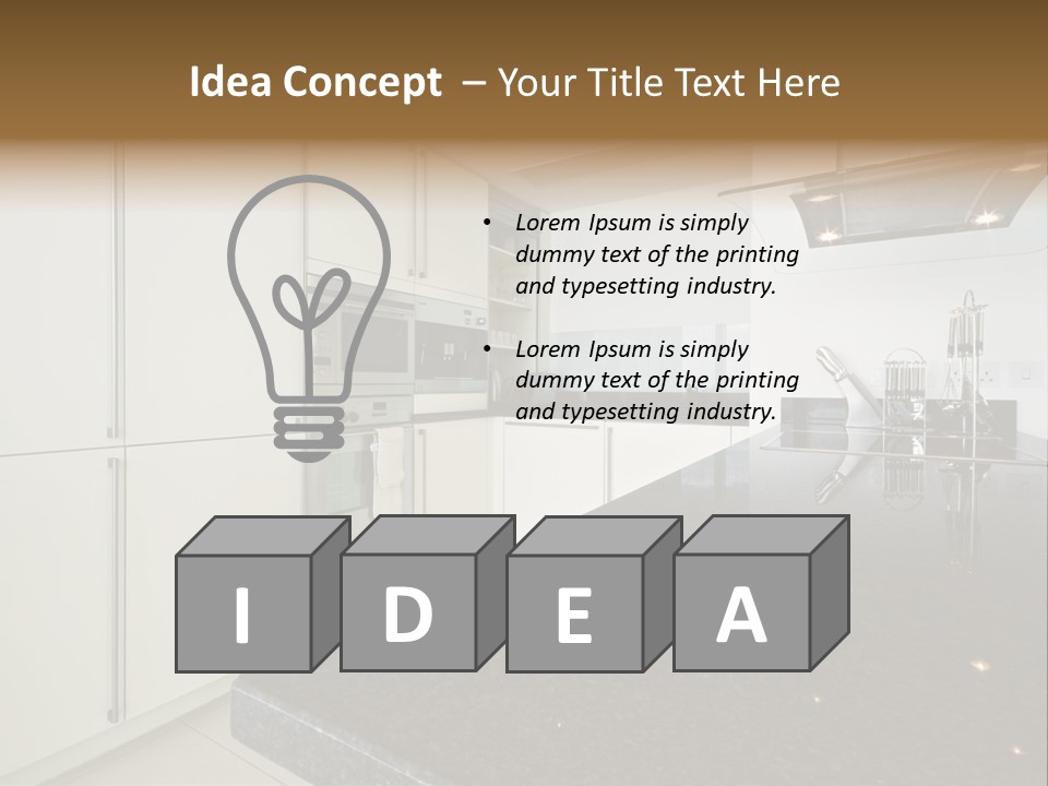 Fully Fitted Modern Kitchen With All Appliances PowerPoint Template