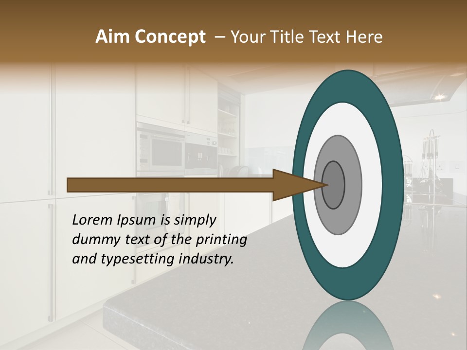 Fully Fitted Modern Kitchen With All Appliances PowerPoint Template