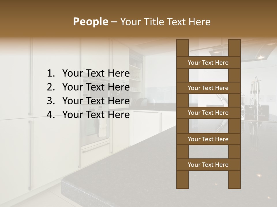 Fully Fitted Modern Kitchen With All Appliances PowerPoint Template