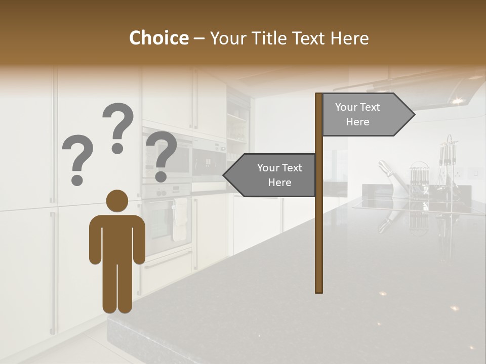 Fully Fitted Modern Kitchen With All Appliances PowerPoint Template
