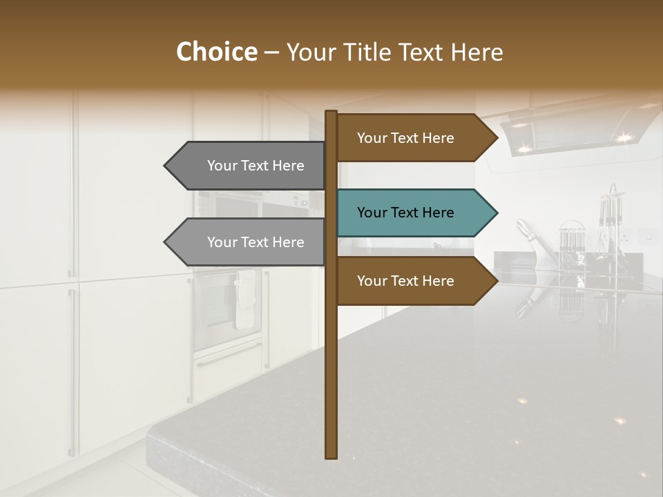 Fully Fitted Modern Kitchen With All Appliances PowerPoint Template
