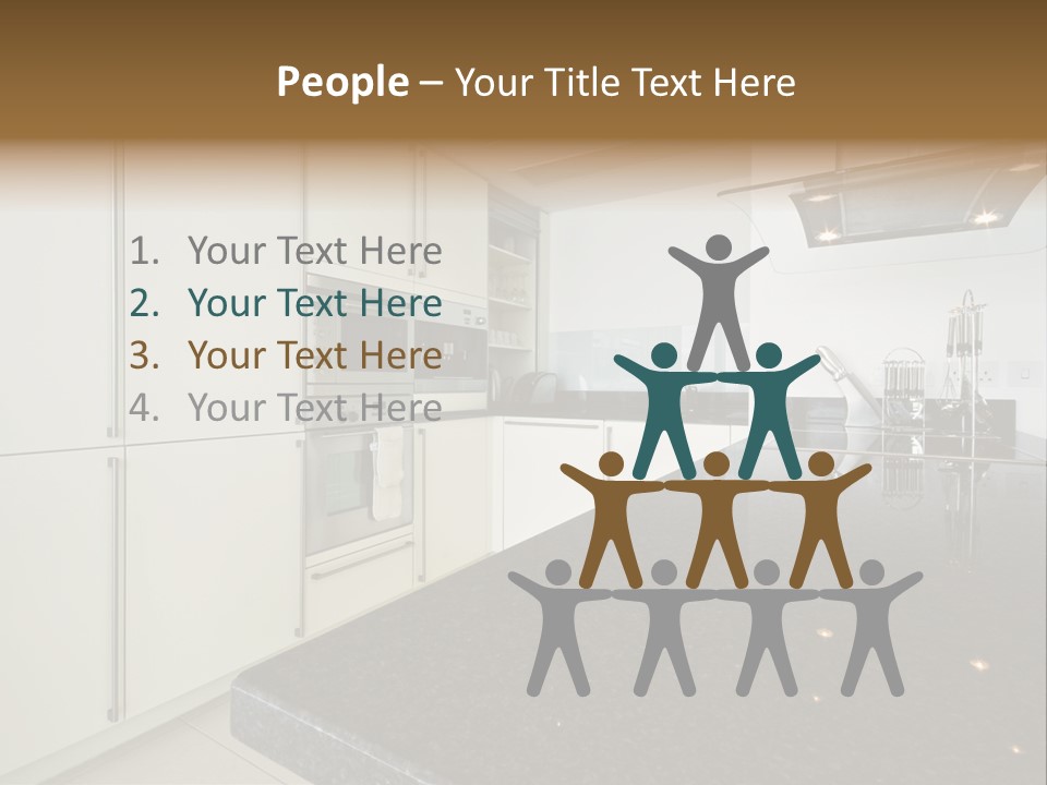 Fully Fitted Modern Kitchen With All Appliances PowerPoint Template