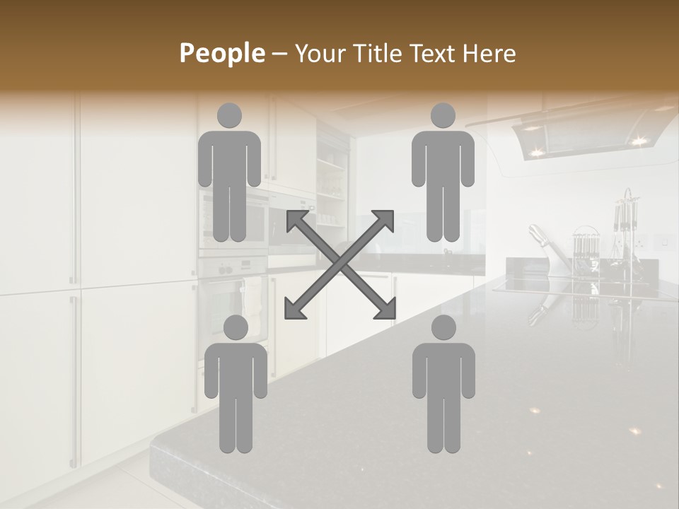 Fully Fitted Modern Kitchen With All Appliances PowerPoint Template