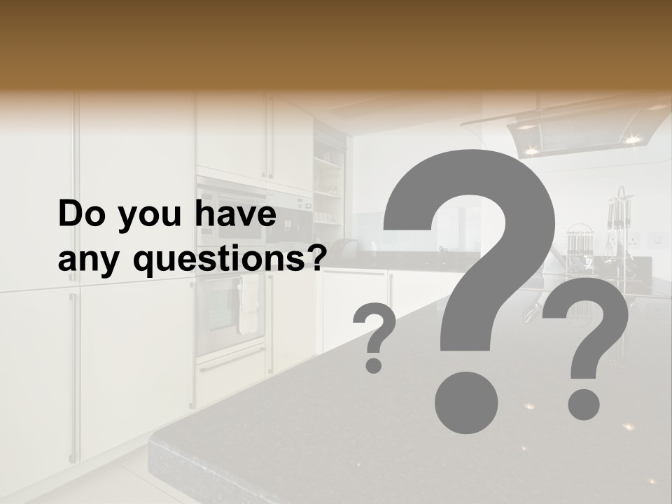 Fully Fitted Modern Kitchen With All Appliances PowerPoint Template