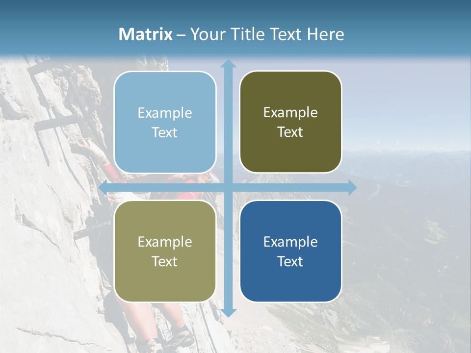 Girl Climbing Mountains PowerPoint Template