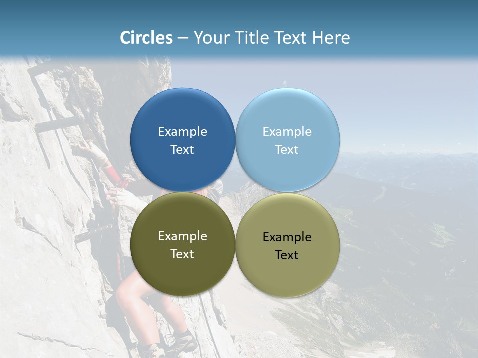 Girl Climbing Mountains PowerPoint Template