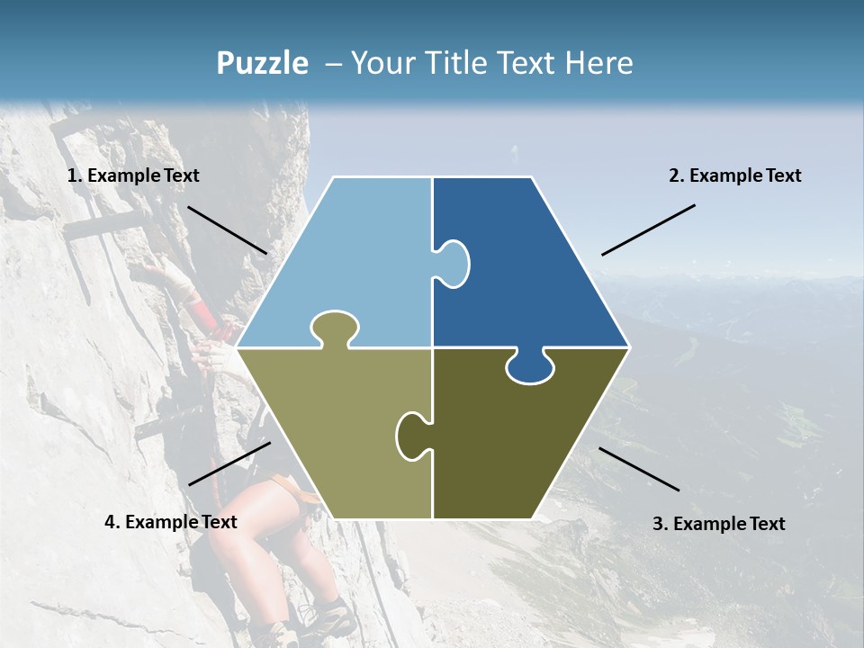 Girl Climbing Mountains PowerPoint Template