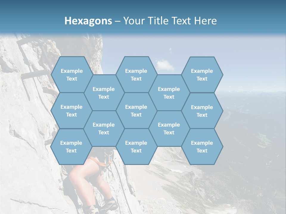 Girl Climbing Mountains PowerPoint Template