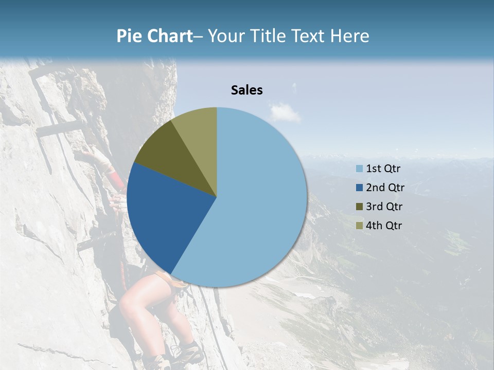 Girl Climbing Mountains PowerPoint Template