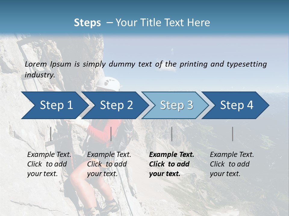 Girl Climbing Mountains PowerPoint Template