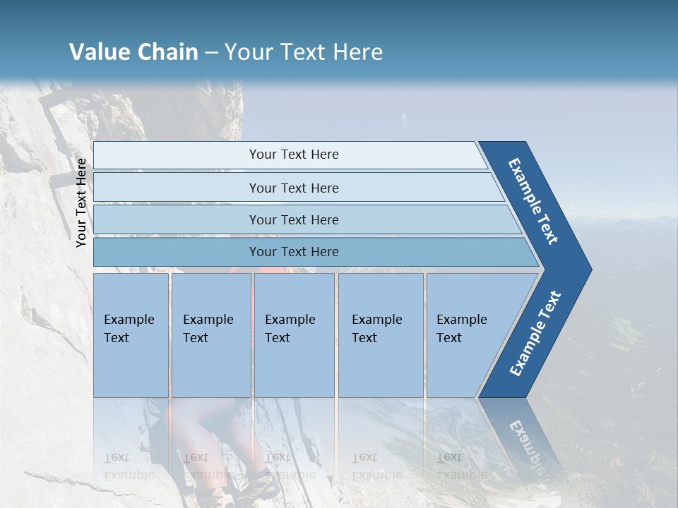 Girl Climbing Mountains PowerPoint Template
