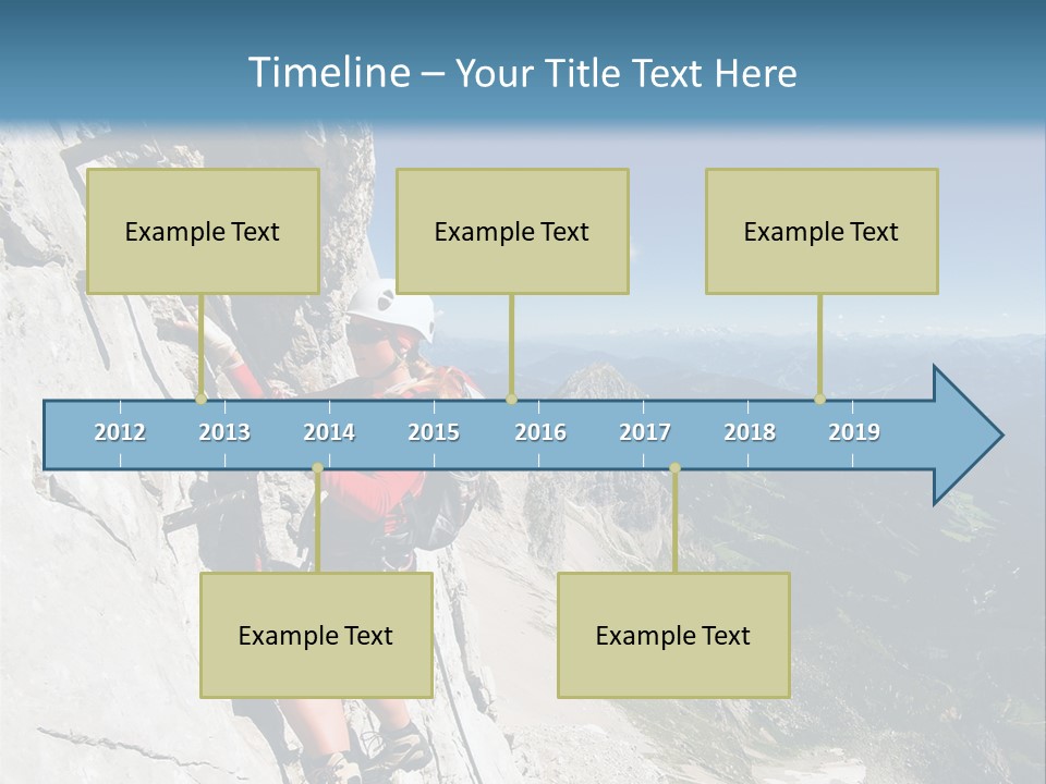 Girl Climbing Mountains PowerPoint Template