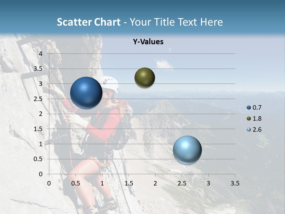 Girl Climbing Mountains PowerPoint Template