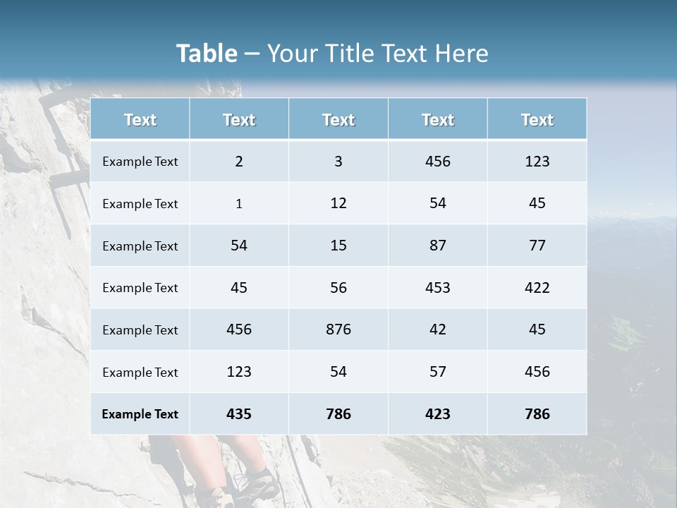 Girl Climbing Mountains PowerPoint Template