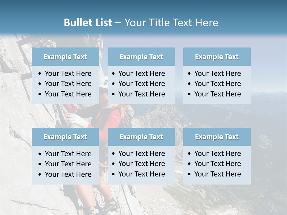 Girl Climbing Mountains PowerPoint Template