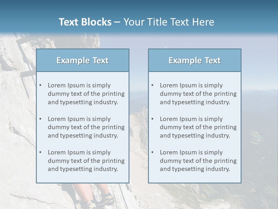 Girl Climbing Mountains PowerPoint Template