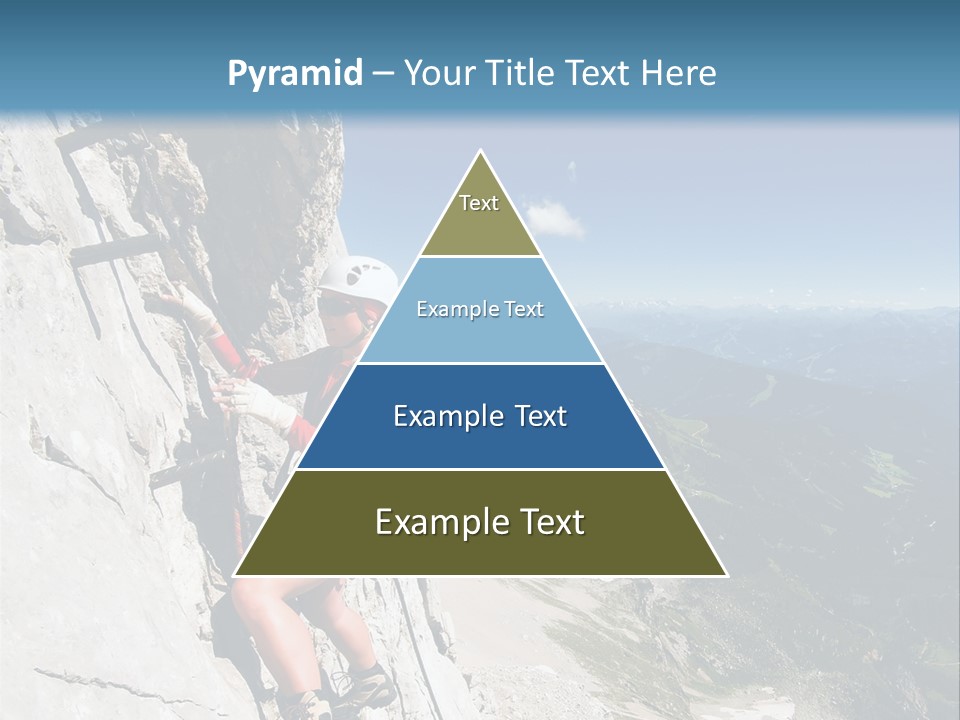 Girl Climbing Mountains PowerPoint Template