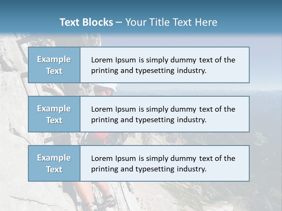 Girl Climbing Mountains PowerPoint Template
