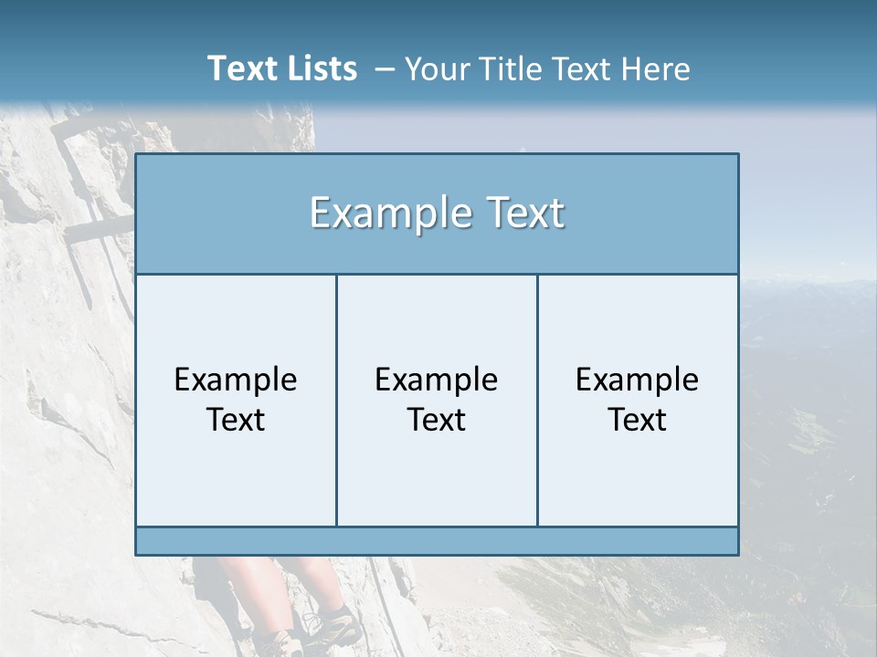 Girl Climbing Mountains PowerPoint Template