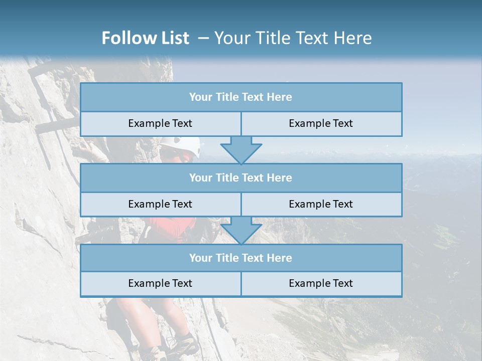 Girl Climbing Mountains PowerPoint Template