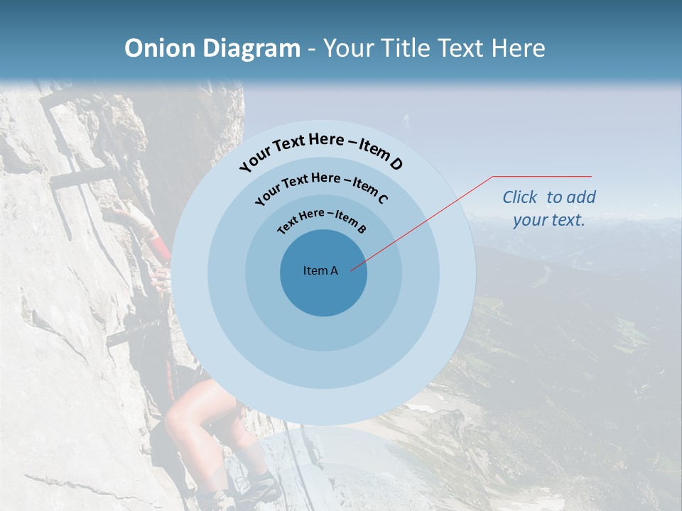 Girl Climbing Mountains PowerPoint Template