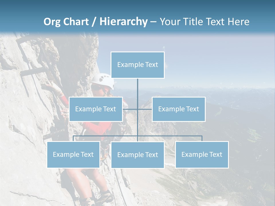 Girl Climbing Mountains PowerPoint Template