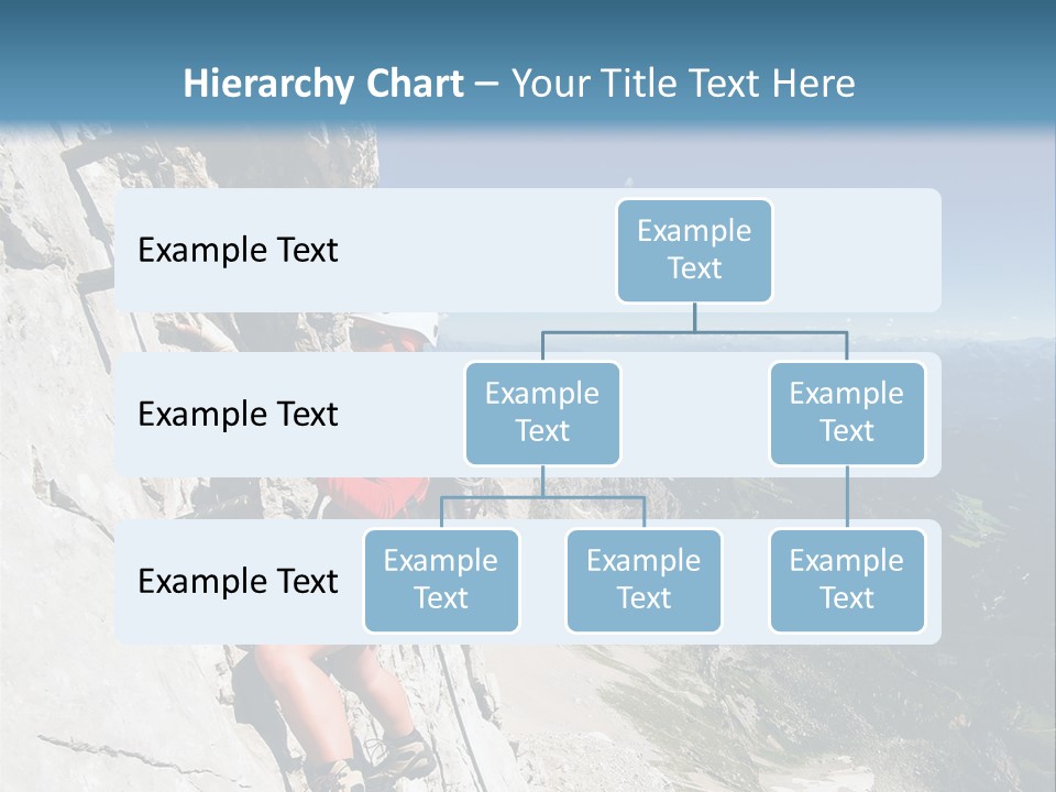 Girl Climbing Mountains PowerPoint Template