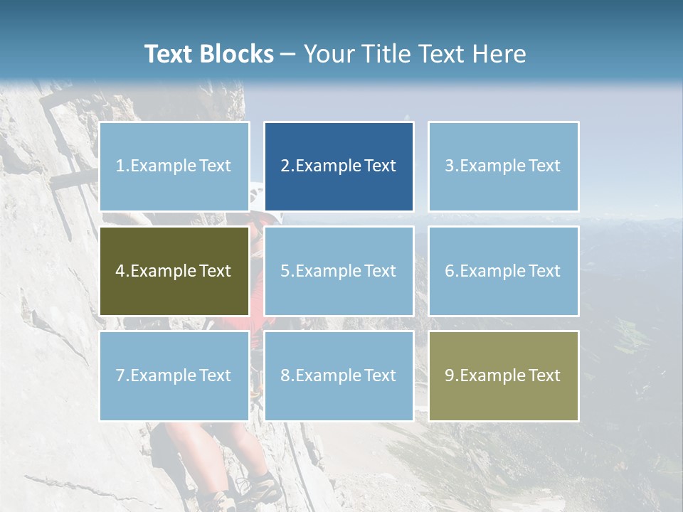 Girl Climbing Mountains PowerPoint Template