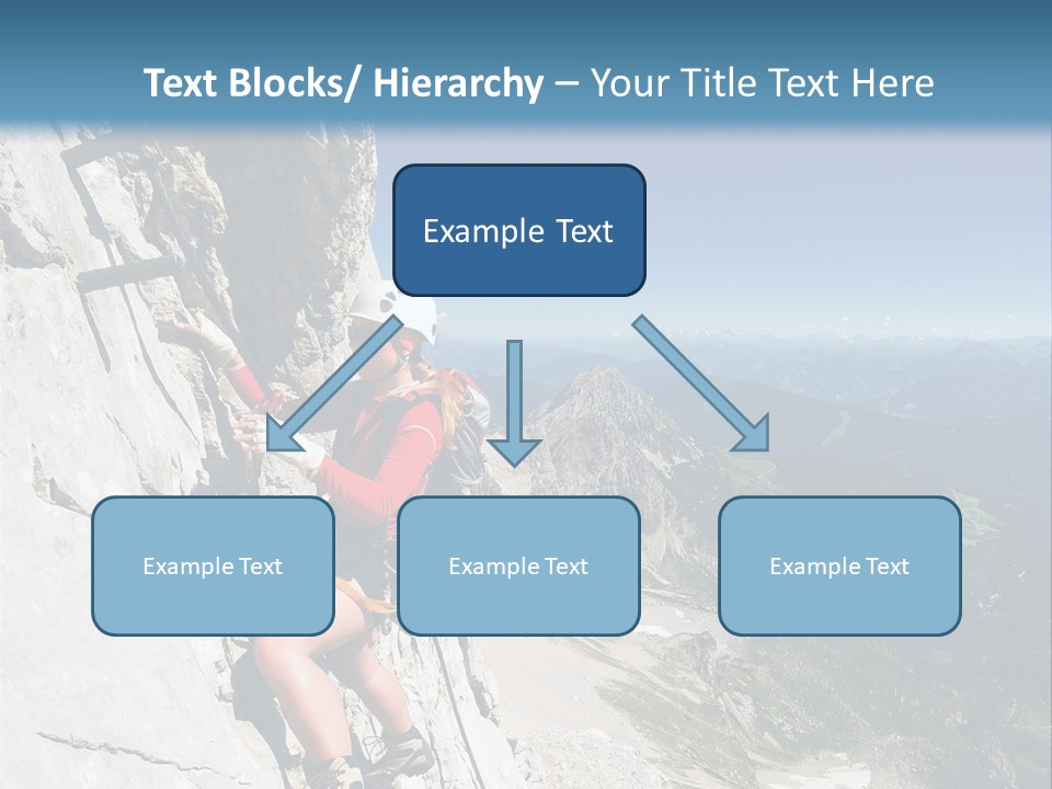 Girl Climbing Mountains PowerPoint Template