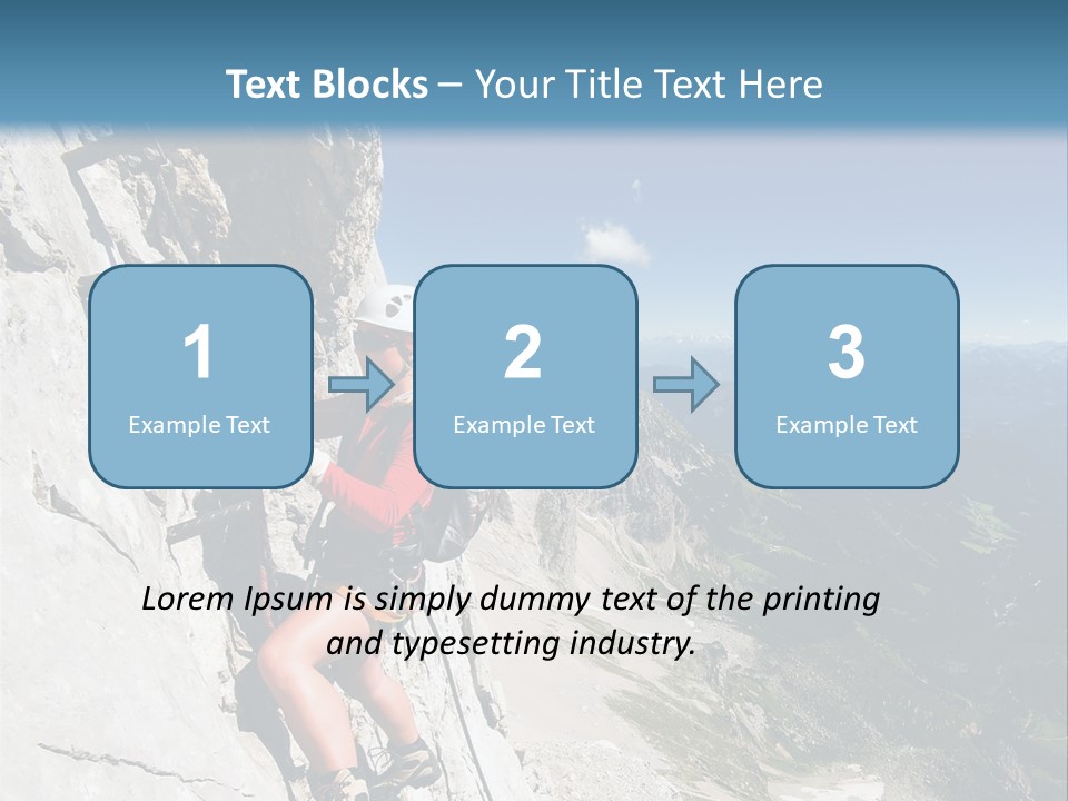 Girl Climbing Mountains PowerPoint Template