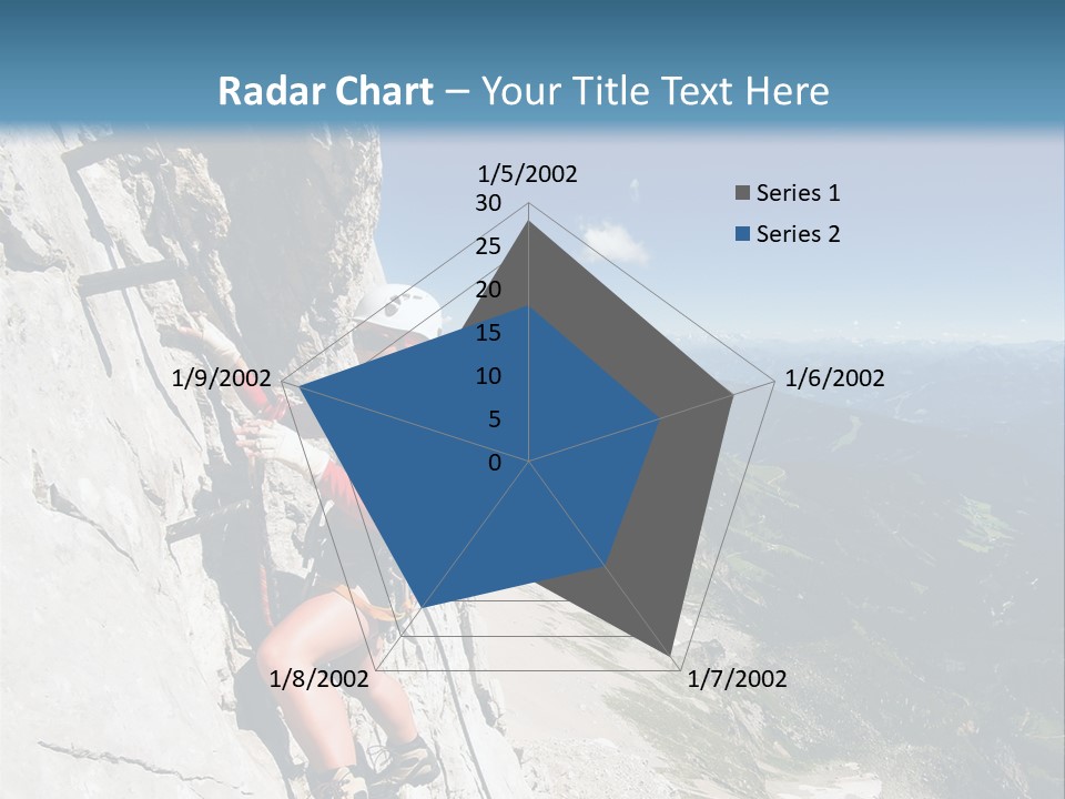 Girl Climbing Mountains PowerPoint Template