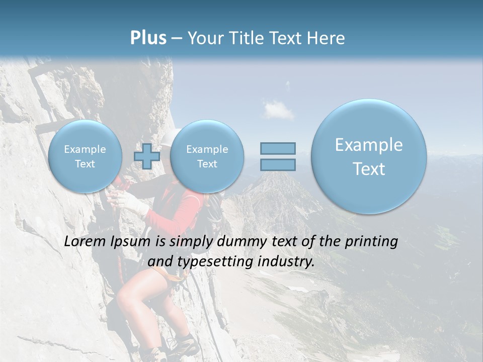 Girl Climbing Mountains PowerPoint Template