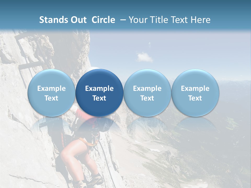 Girl Climbing Mountains PowerPoint Template