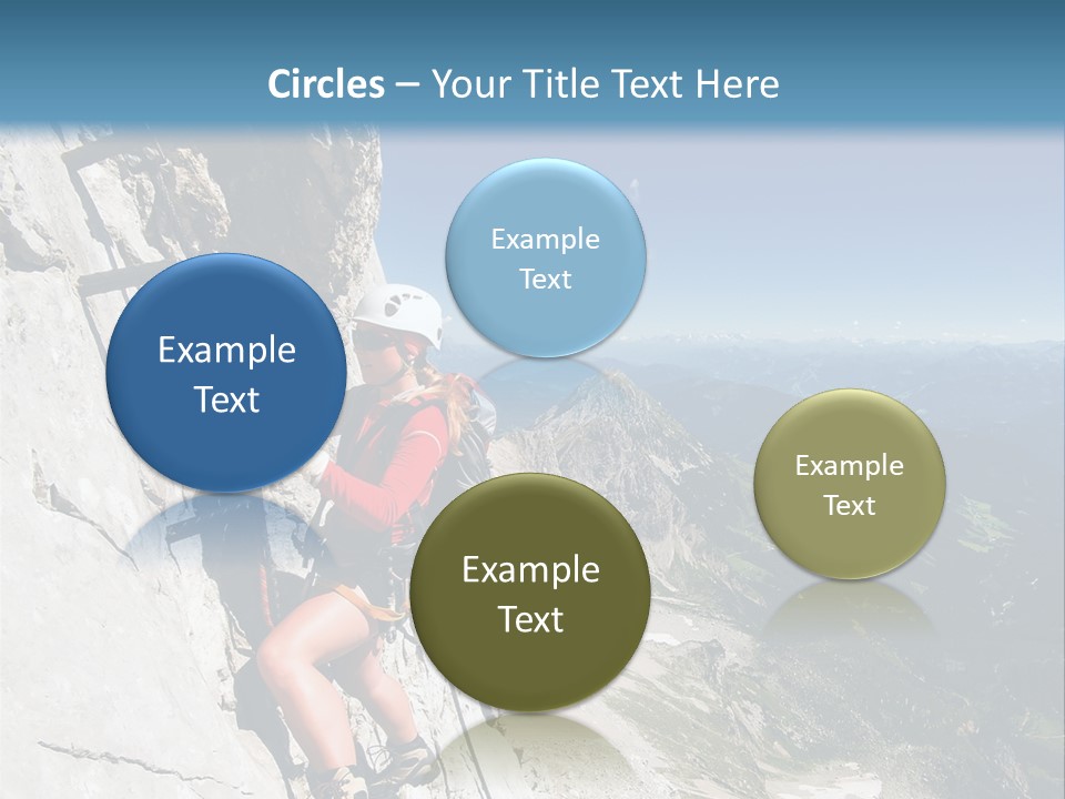 Girl Climbing Mountains PowerPoint Template