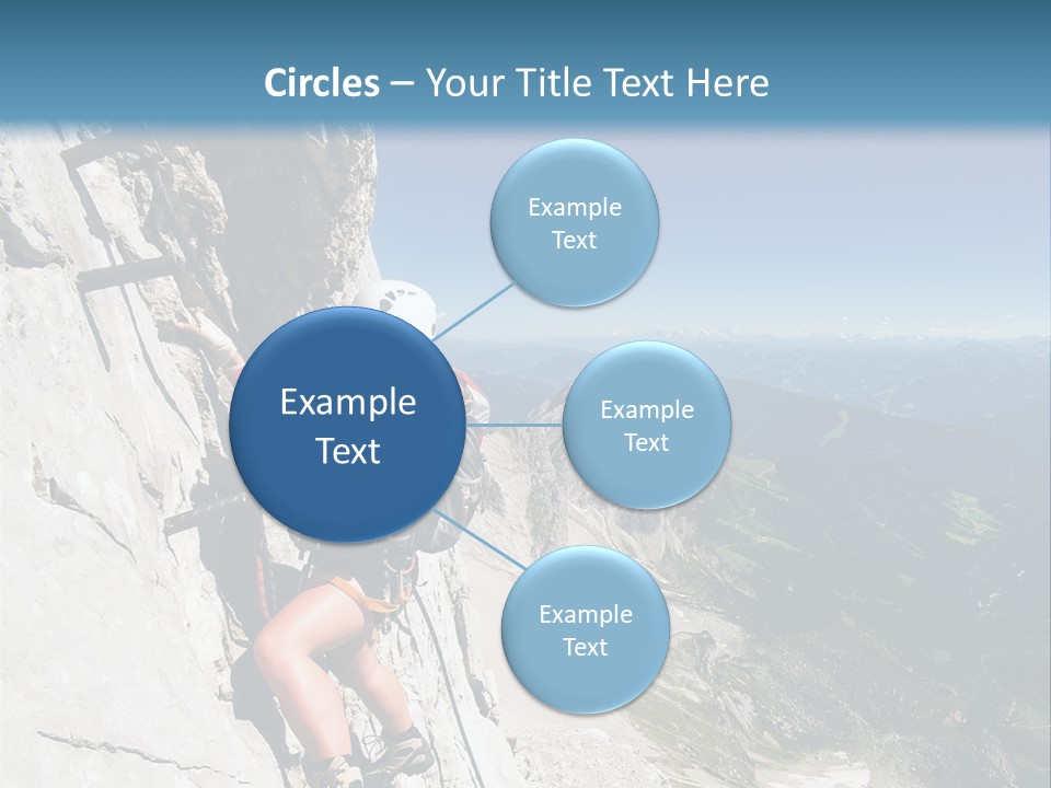 Girl Climbing Mountains PowerPoint Template