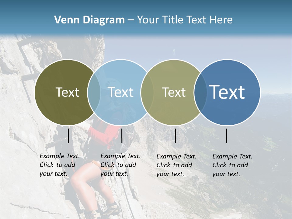 Girl Climbing Mountains PowerPoint Template