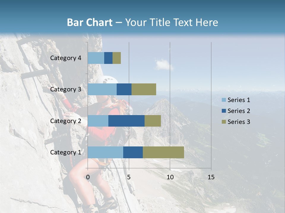 Girl Climbing Mountains PowerPoint Template